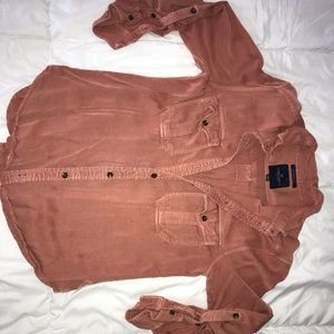 Boyrfriend fit flannel cover- rustic orange